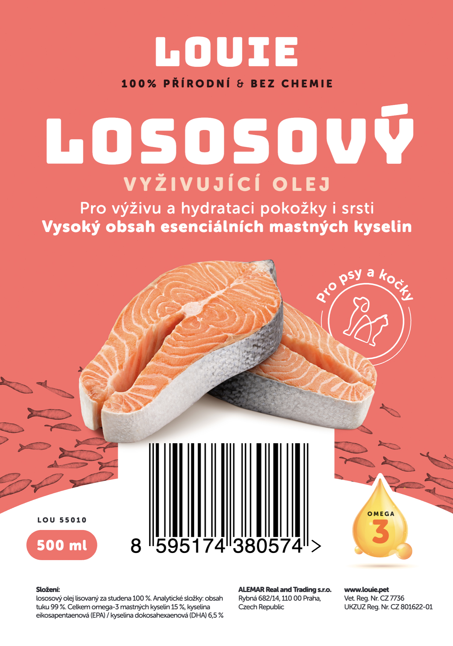 Připravili jsme etikety na oleje pro psy a zadáváme do výroby