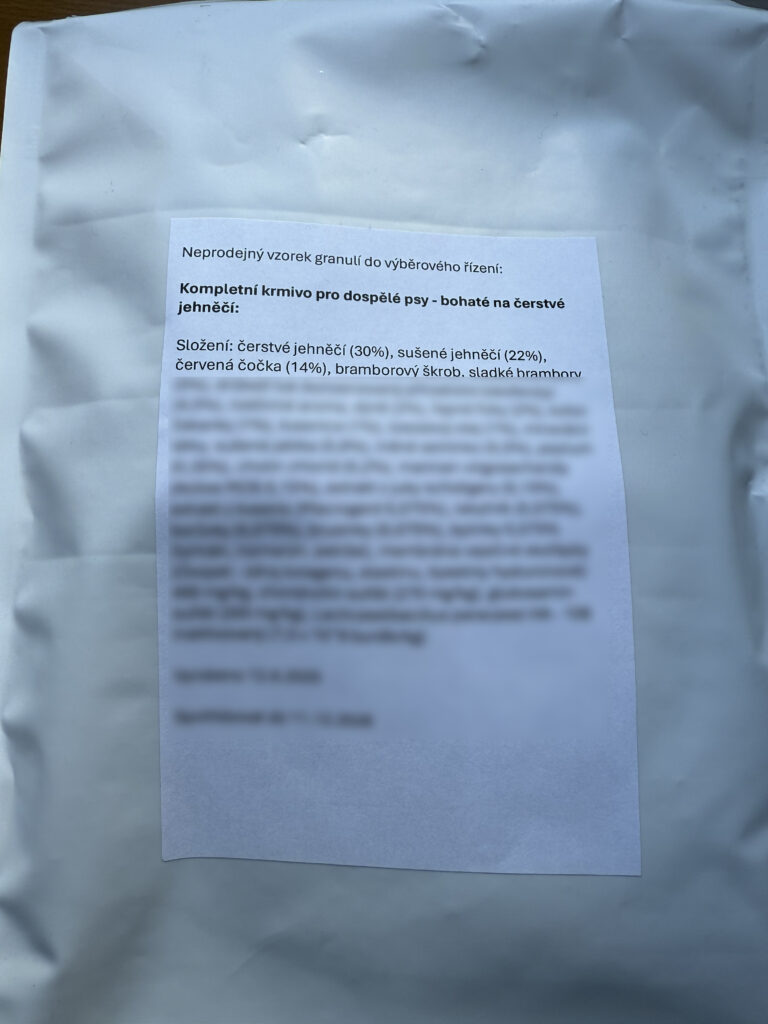 Dorazily nám vzorky GRANULÍ LOUIE dle naší receptury!