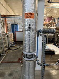 Nainstalované zpětné parní ventily