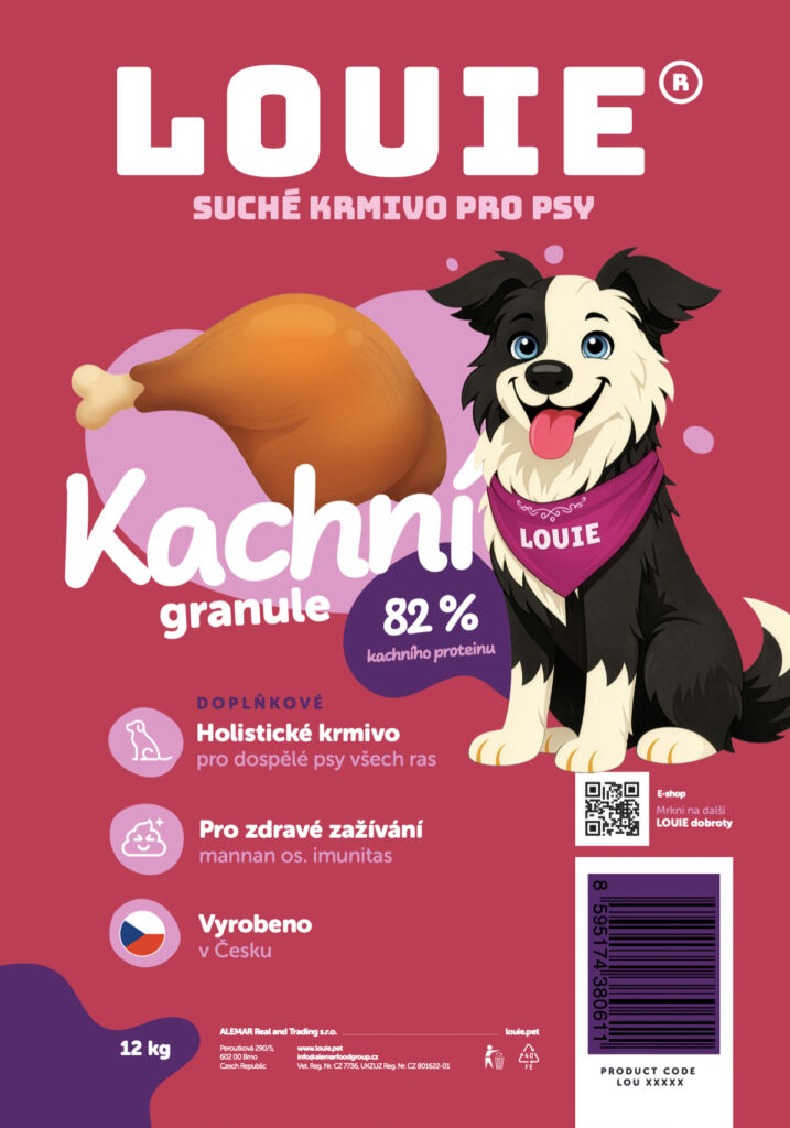 Zahájili jsme přípravu designu obalů granulí LOUIE